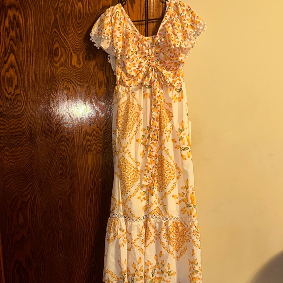 Beulah medium nwt Floral Yellow and White Summer Dress - Picture 2 of 8